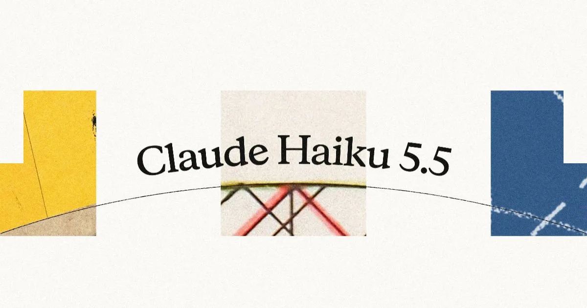 Claude Haiku 5.5 공식 발표 대표 이미지